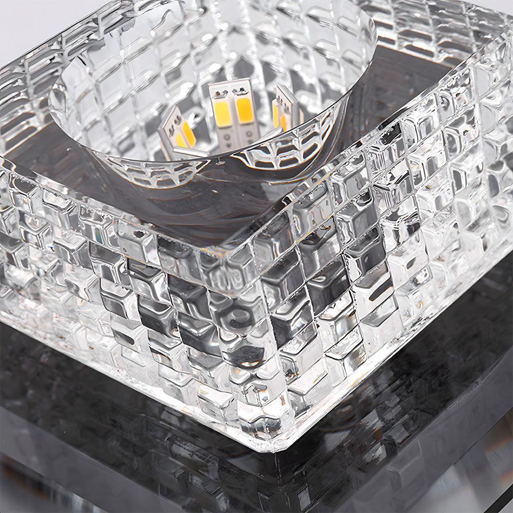 Minimalist Crystal Black LED Hallway Ceiling Lights