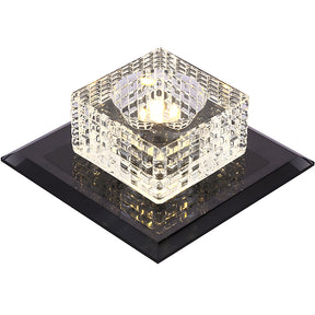 Minimalist Crystal Black LED Hallway Ceiling Lights