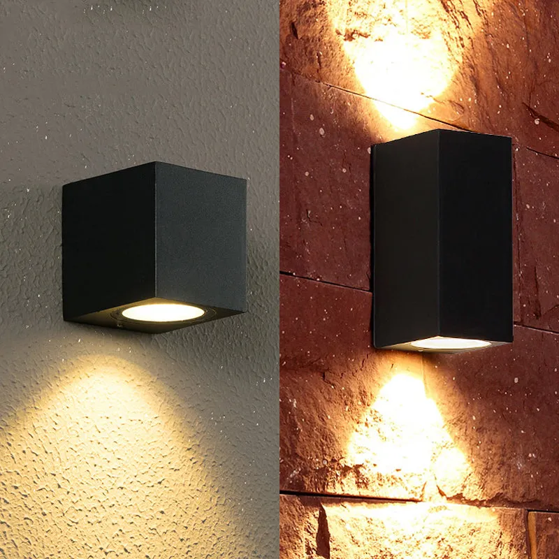 IP65 Black Square LED Outdoor Wall Lights