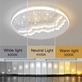 Creative Geometric White Iron LED Ceiling Lights