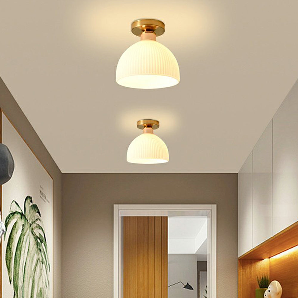 Gold Mini Glass Hallway Ceiling Light