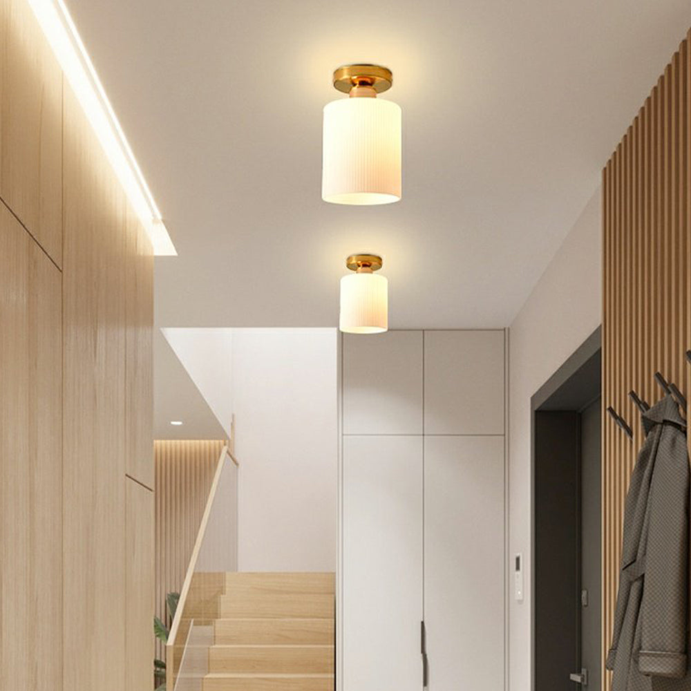 Gold Mini Glass Hallway Ceiling Light