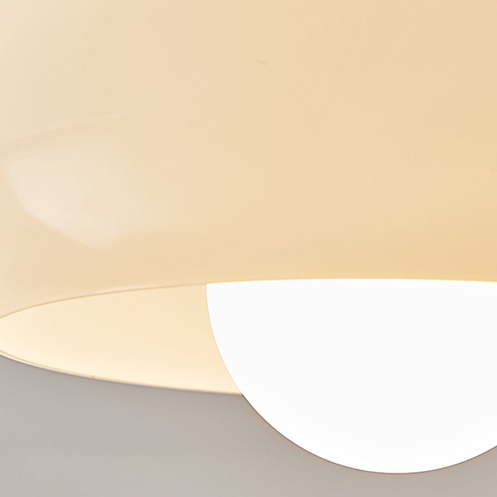 Retro White Hallway Glass Ceiling Light -Lampsmodern