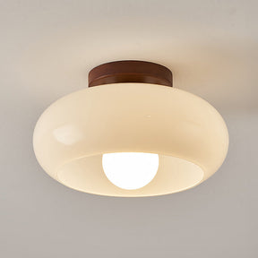 Retro White Hallway Glass Ceiling Light -Lampsmodern