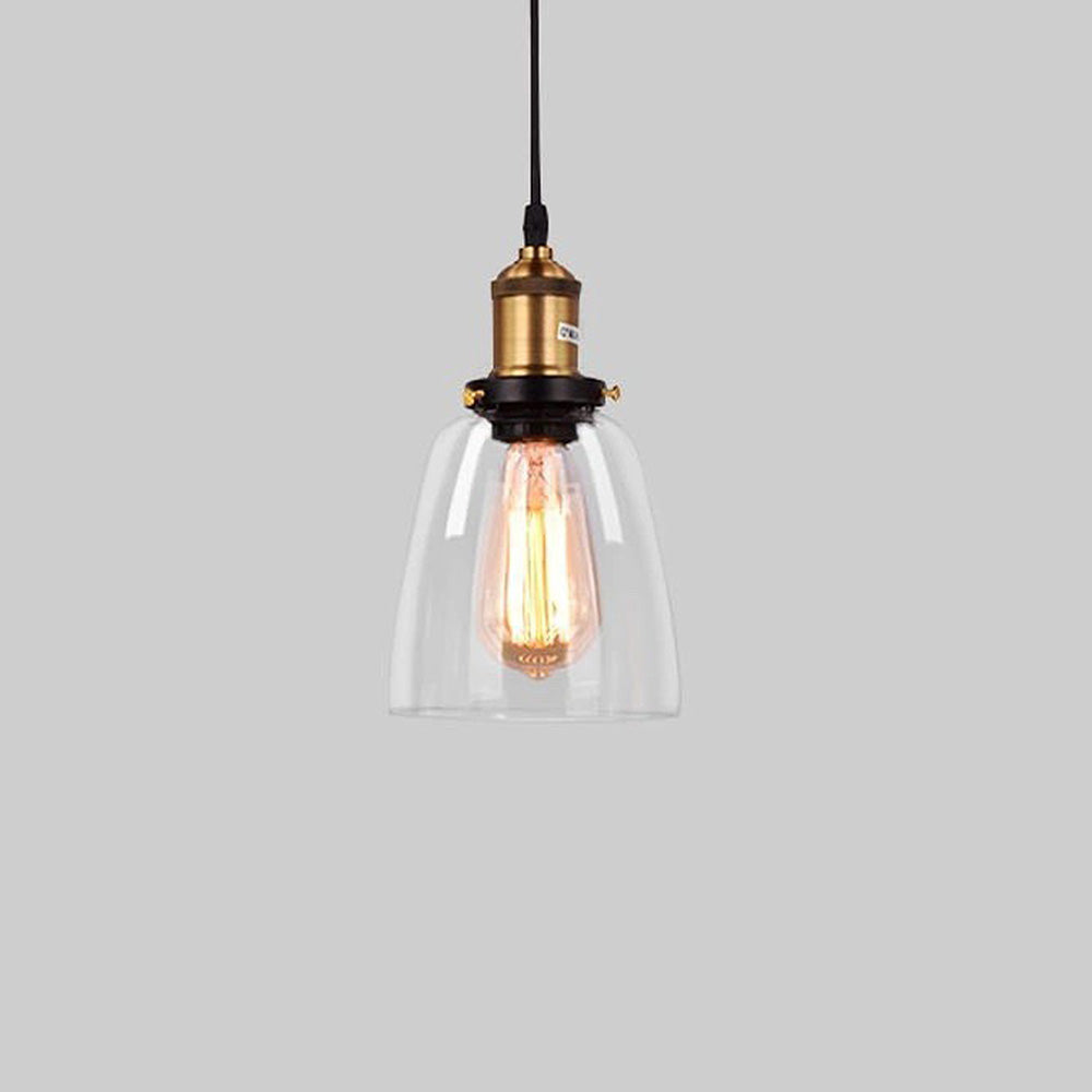 Nordic Clear Glass Bedside Pendant Light