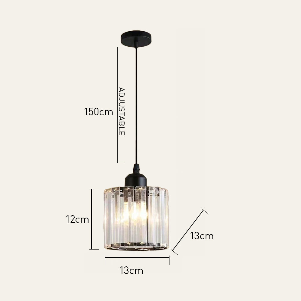 Modern Multi-Head Glass Kitchen Black Pendant Light