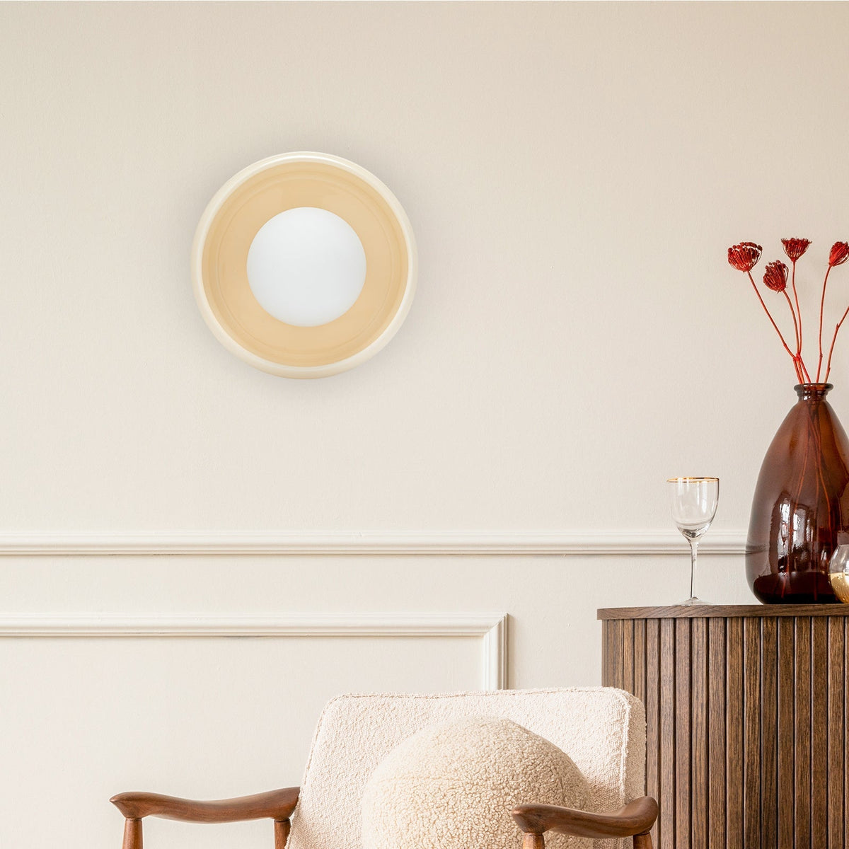 Contemporary Stained Ceramic Living Room Wall Light