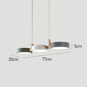 Contemporary Metal Cylinder Multi Light Nordic Pendant Light