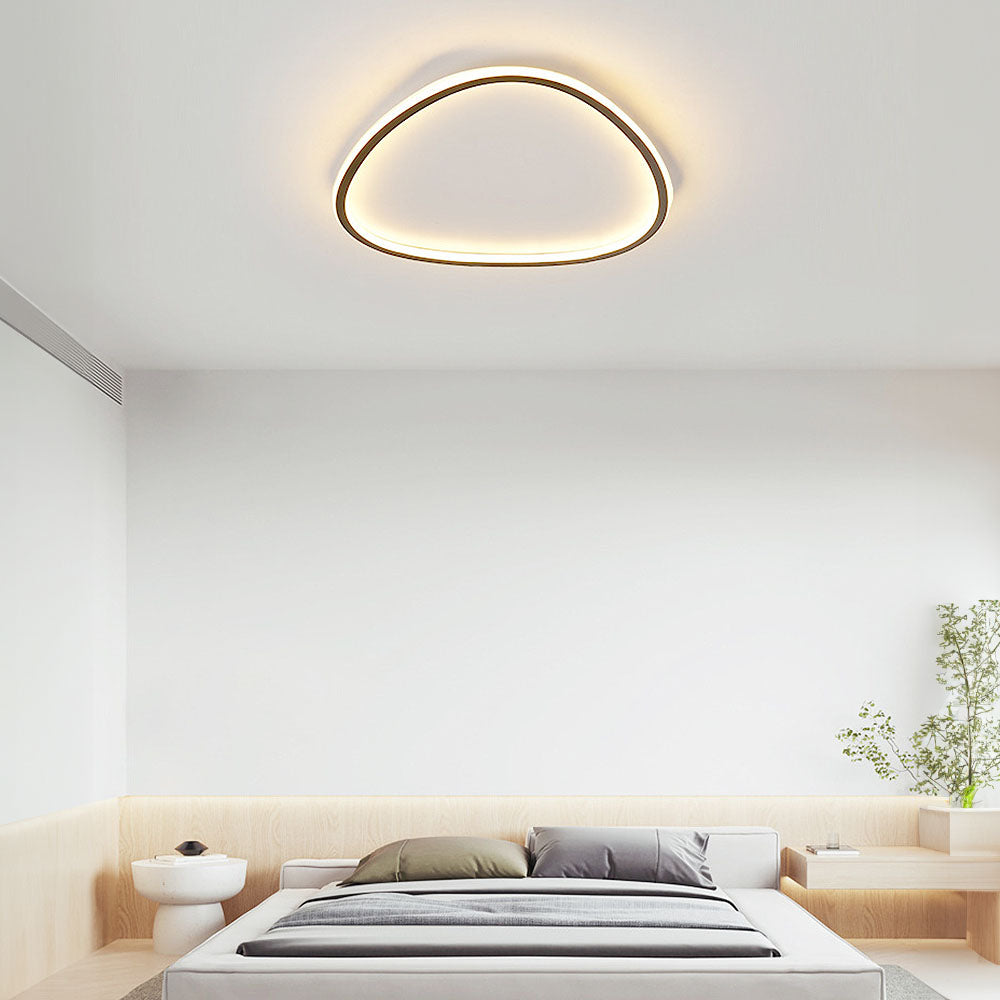 Nordic Oval Black LED Ceiling Light For Bedroom