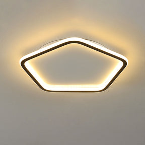 Hollow Simple Nordic Pentagon LED Ceiling Light