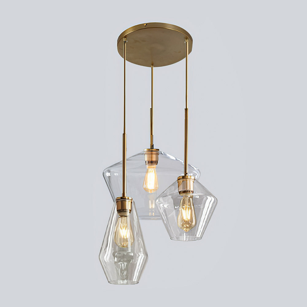 Industrial Glass Living Room Pendant Light