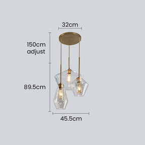 Industrial Glass Living Room Pendant Light