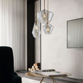 Industrial Glass Living Room Pendant Light