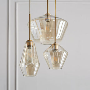 Industrial Glass Living Room Pendant Light