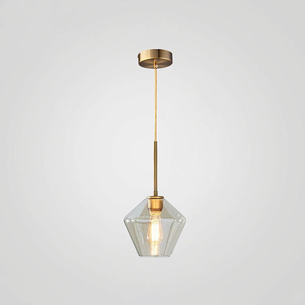 Industrial Glass Living Room Pendant Light