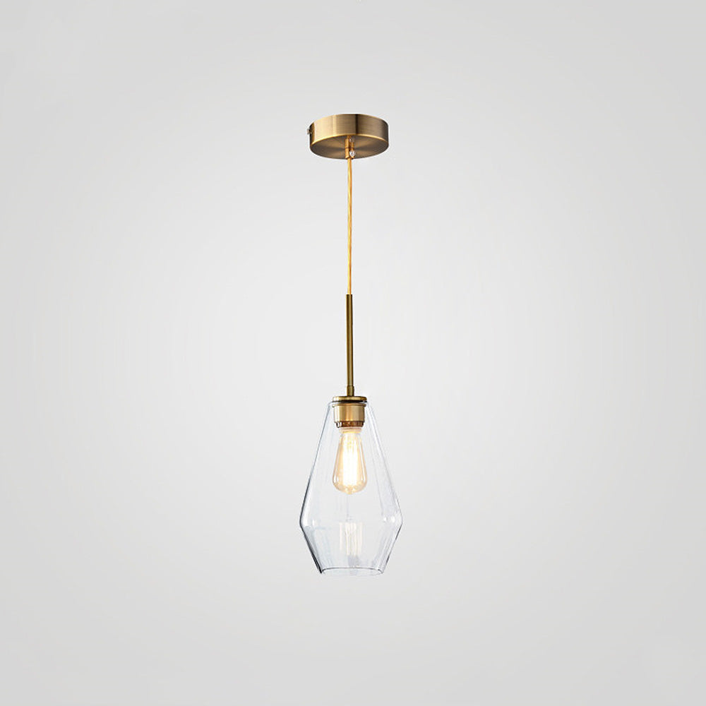 Industrial Glass Living Room Pendant Light