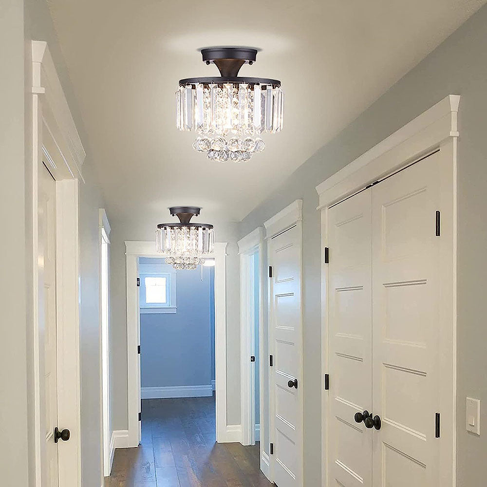 Modern Crystal 1-Light Hallway Ceiling Lights