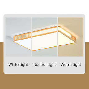 Contemporary Acrylic Wooden Flush Mount Ceiling Lights