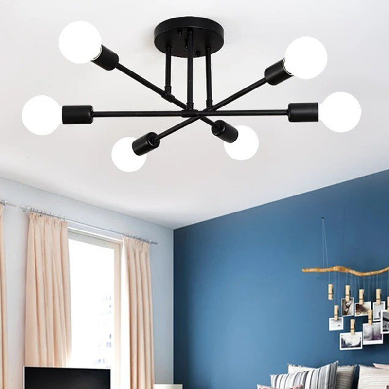 Multi-Heads Creative Iron Bedroom Ceiling Lights