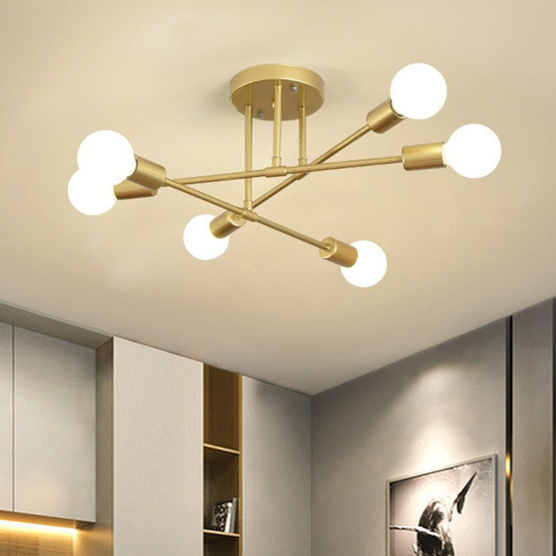 Multi-Heads Creative Iron Bedroom Ceiling Lights