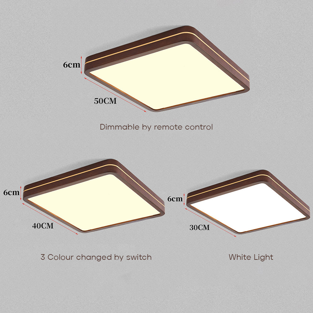 Simple Square Dimmable Bedroom LED Ceiling Light