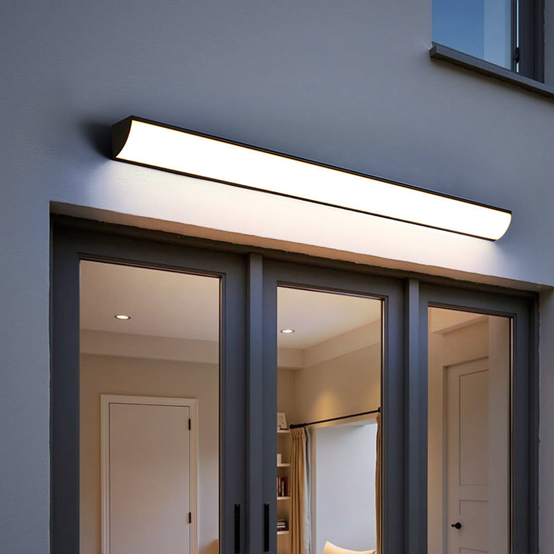 Modern Outdoor LED Wall Minimalist Black Acrylic Design - Image 25