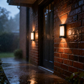 LED Waterproof Up and Down Black Outdoor Wall Lighting