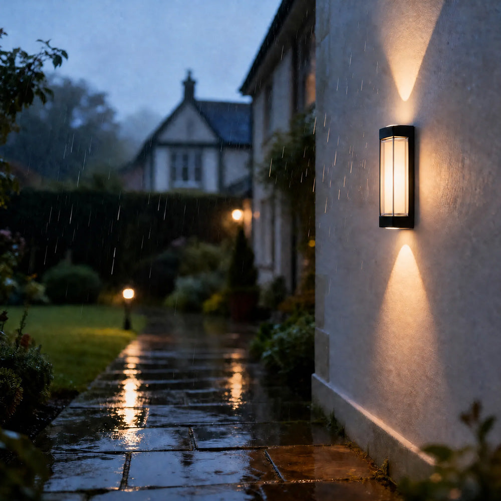 LED Waterproof Up and Down Black Outdoor Wall Lighting