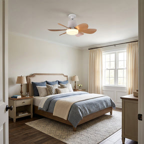Modern LED Silent Ceiling Fan with Lights for Bedroom Living Room Dormitory