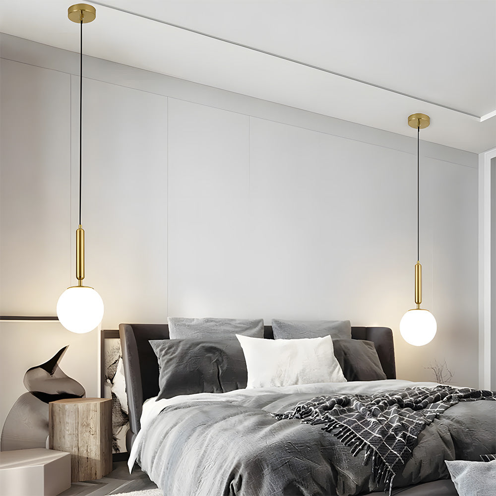 Modern Glass Pendant Light, Kitchen Dining Room Hanging Lampshade