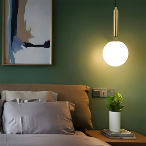 Modern Glass Pendant Light, Kitchen Dining Room Hanging Lampshade