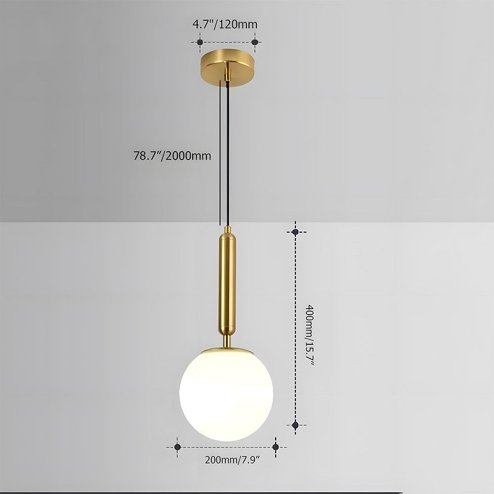 Modern Glass Pendant Light, Kitchen Dining Room Hanging Lampshade