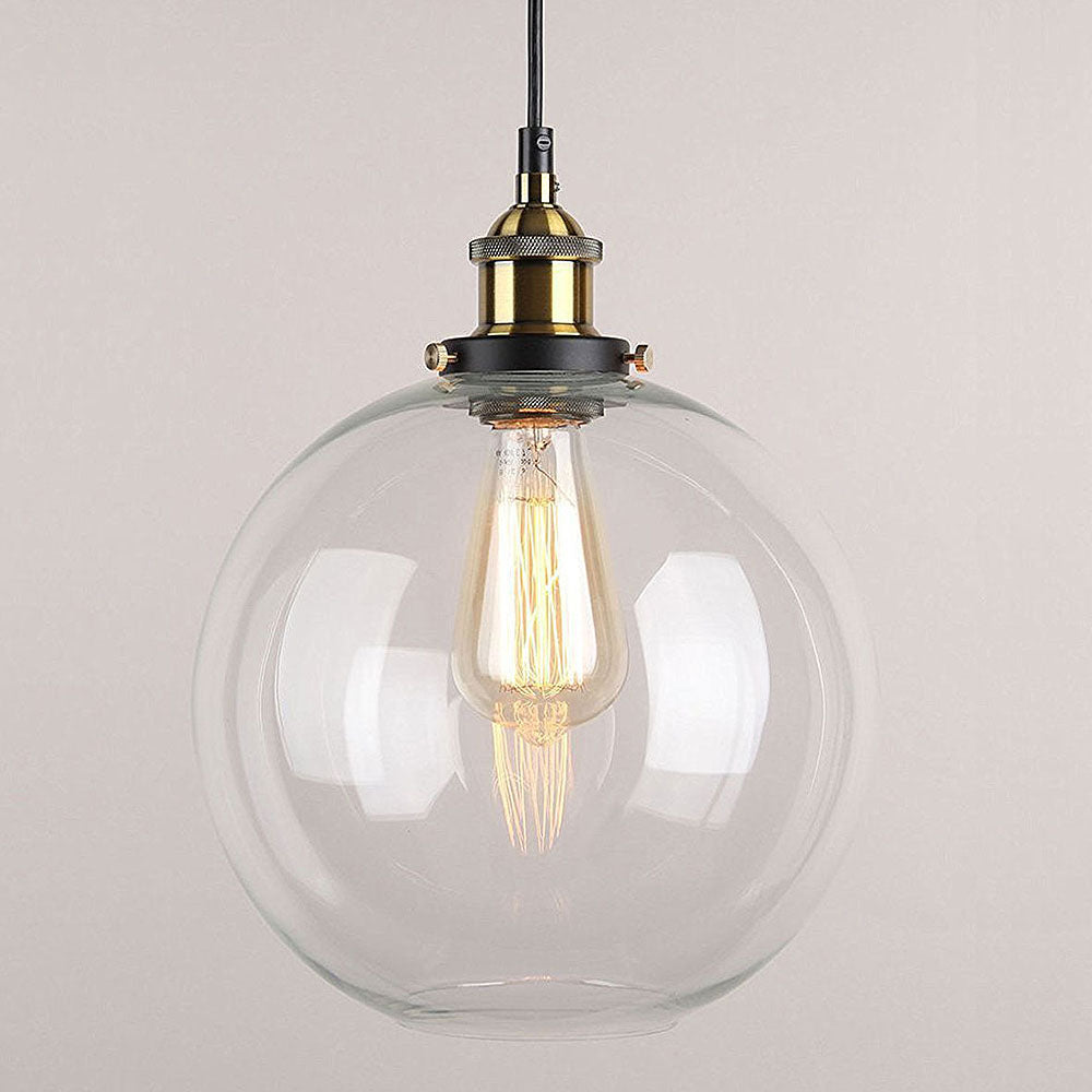 Minimalist Style Black Glass Pendant Light