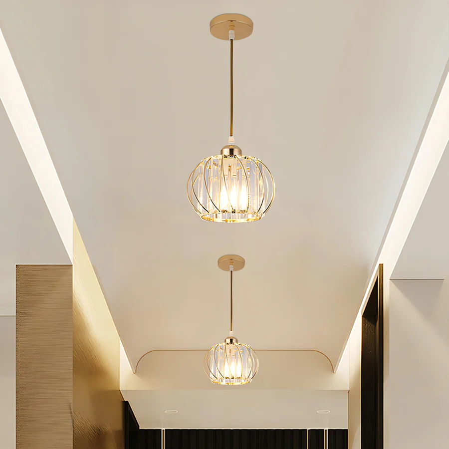 Nordic Simple Globular Glass Hallway Pendant Lighting