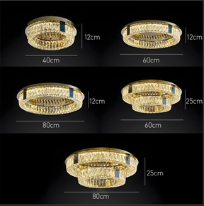 Modern Luxury K9 Crystal LED Flush Mount Ceiling Light