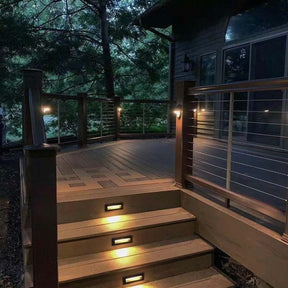 Outdoor Sensor Black Step Lights