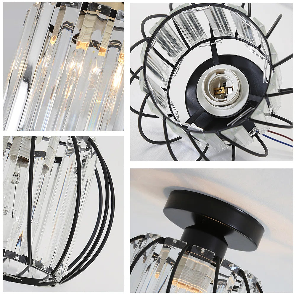 Nordic Black Luxury Glass Hallway Ceiling Lighting