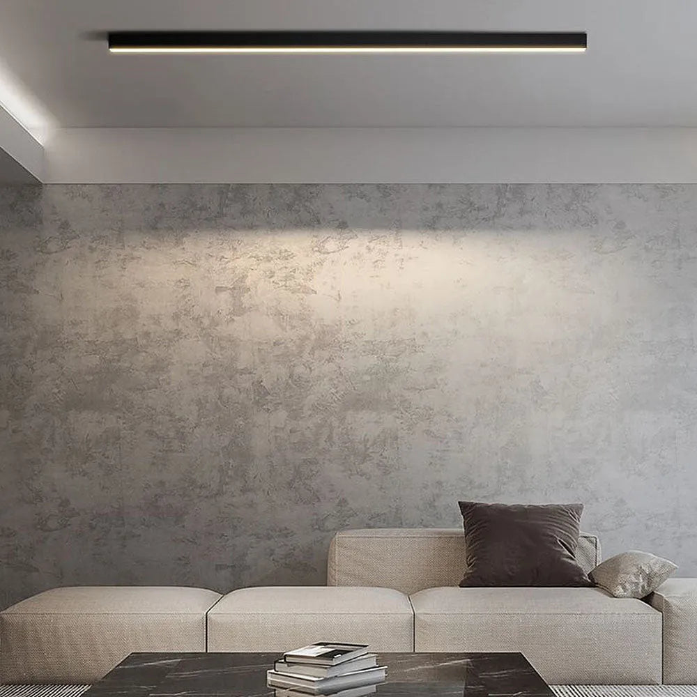 Contemporary Minimalist Long Strip LED Ceiling Lamp For Living Room