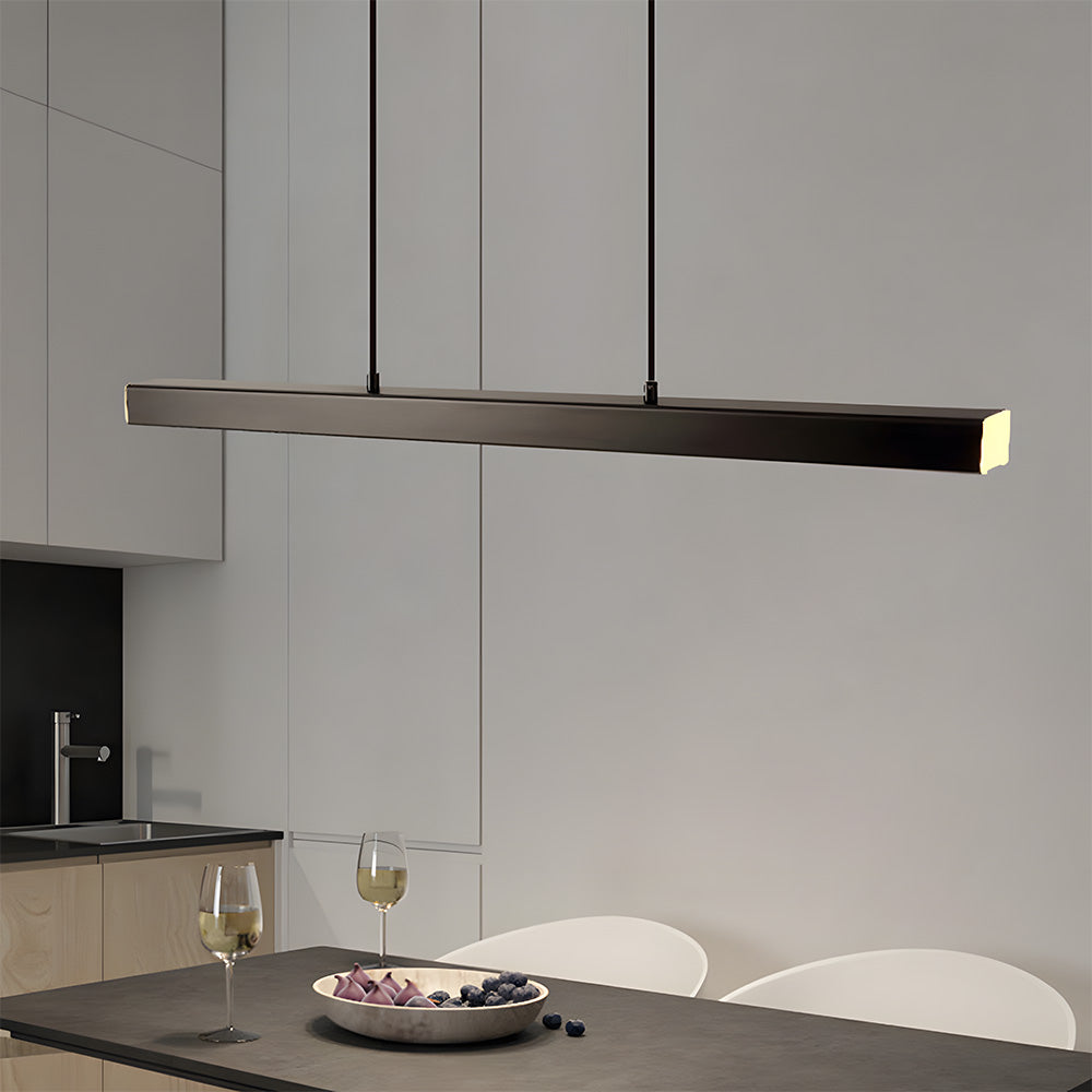 Minimalist One-line Long LED Dining Room Pendant Lights