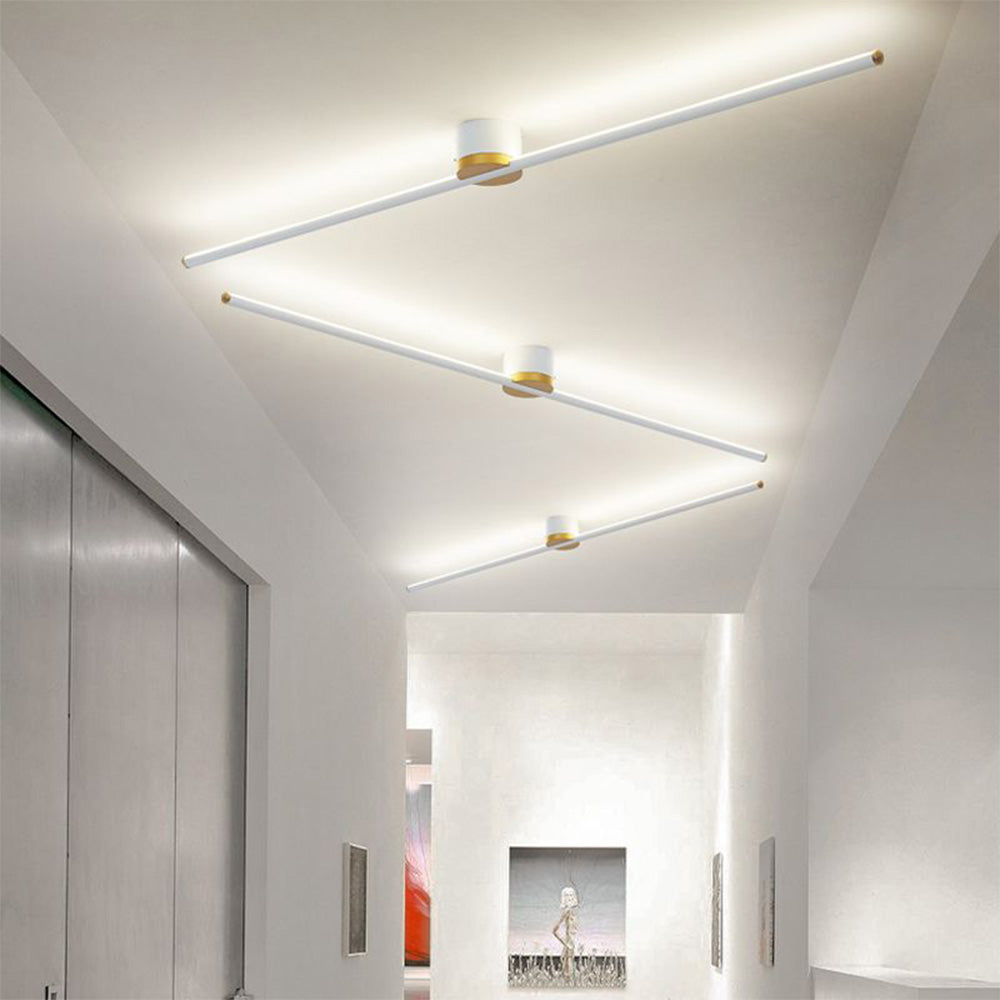 Stylish Sleek Iron Long LED Ceiling Lights For Living Room