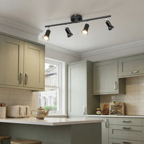 Modern Iron Multi-Lights Track Ceiling Light for Kitchen Bedroom