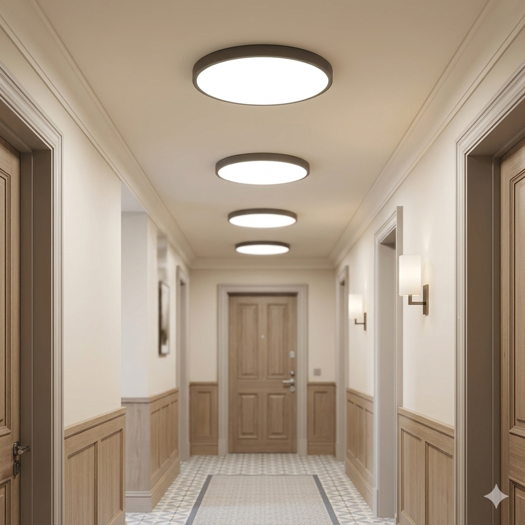 Modern Black Led Ultra-thin Close to Ceiling Lighting