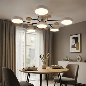 Aria Nordic Wood Flush Mount Ceiling Light