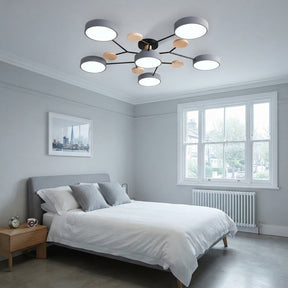 Aria Nordic Wood Flush Mount Ceiling Light