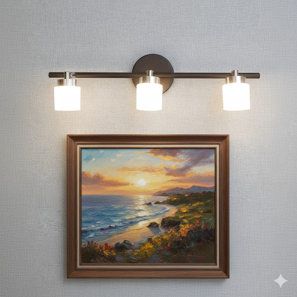 Modern Simple Hardware Long Light Bathroom LED Wall Light, Picture Light