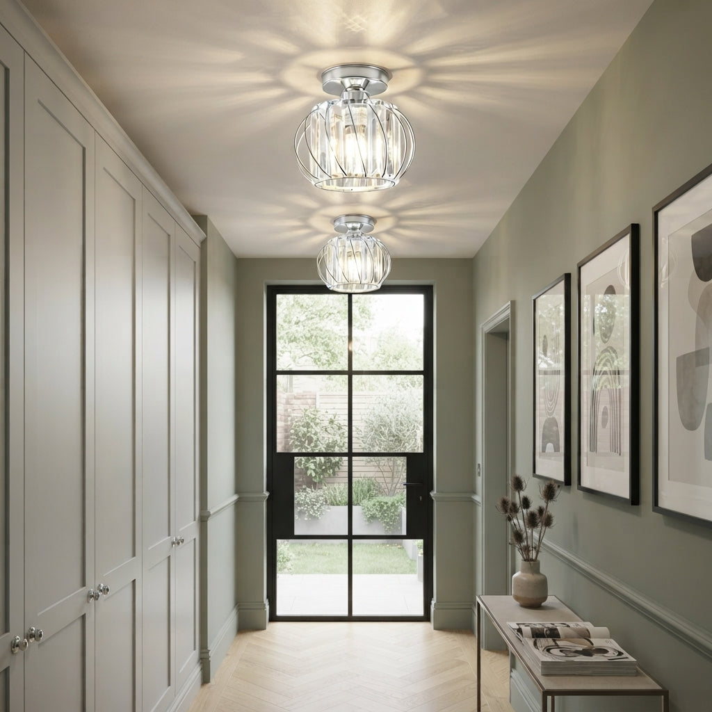 Luna Crystal Cage Ceiling Light