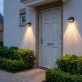 Minimalist Black IP65 Weatherproof Solar Powered Exterior Wall Lights, Dusk-to-Dawn