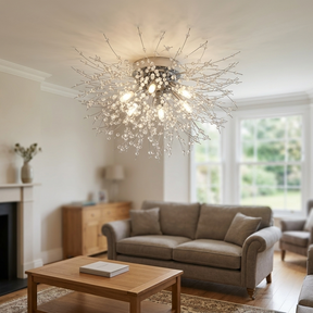 Modern Crystal Dandelion Shape Ceiling Lights for Bedroom Living Room