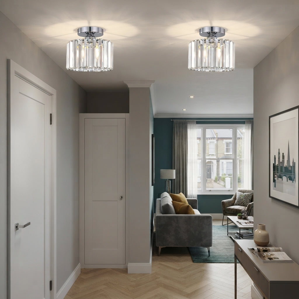 Luna Crystal Drum Ceiling Light