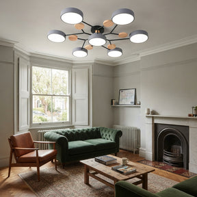 Aria Nordic Wood Flush Mount Ceiling Light